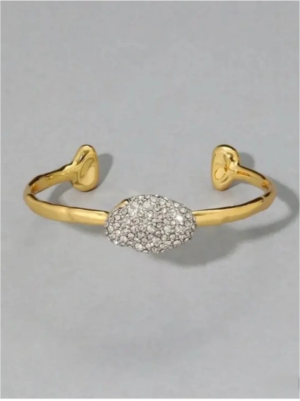 NEW Alexis Bittar Solanales Crystal Pebble Skinny Cuff Bracelet JL19